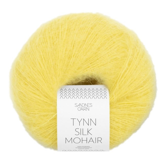 Sadnes Garn Tynn Silk Mohair (Citrinų geltona) mezgimo siūlai