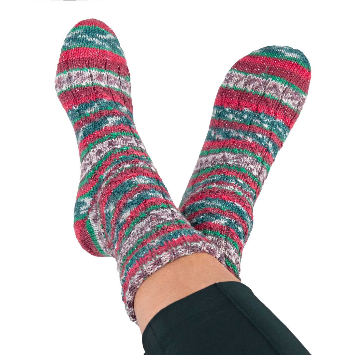 Gruendl Hot Socks kalėdiniai blizgūs (6411) mezgimo siūlai