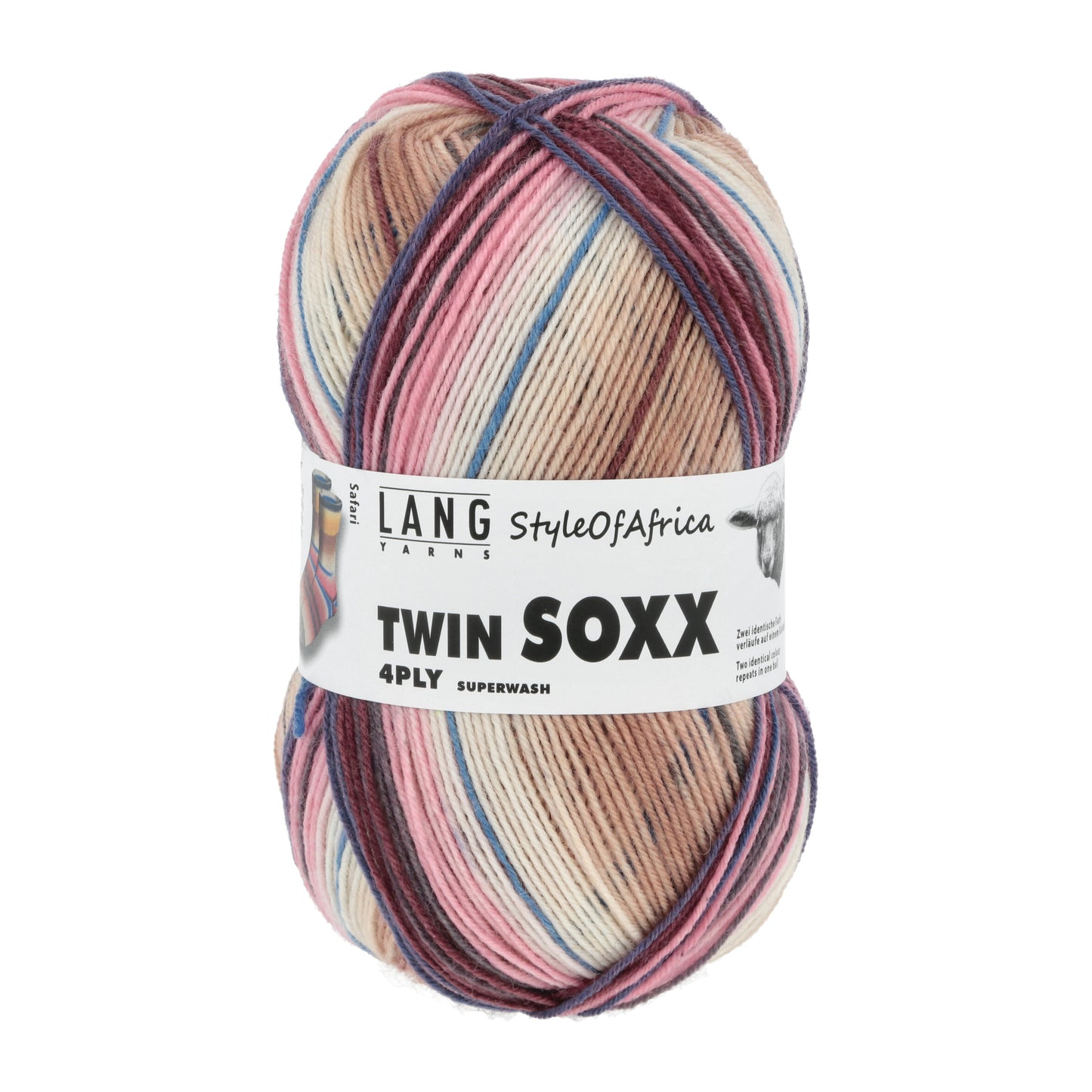Lang Yarns Twin Soxx 4PLY (304) mezgimo siūlai