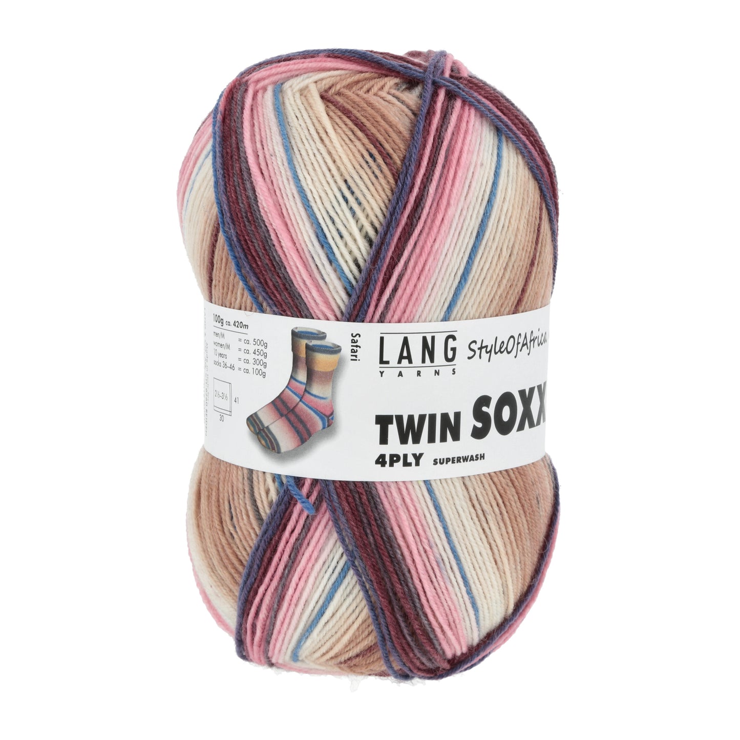 Lang Yarns Twin Soxx 4PLY (304) mezgimo siūlai