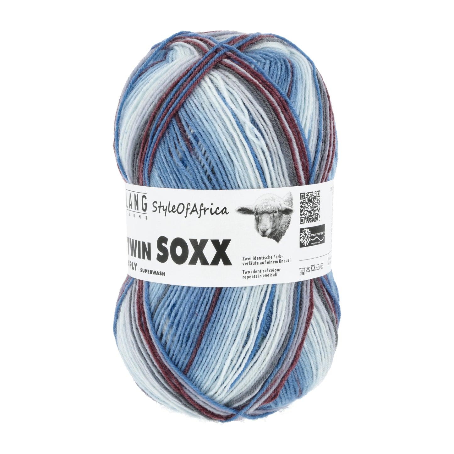 Lang Yarns Twin Soxx 4PLY Waterfall (307) mezgimo siūlai