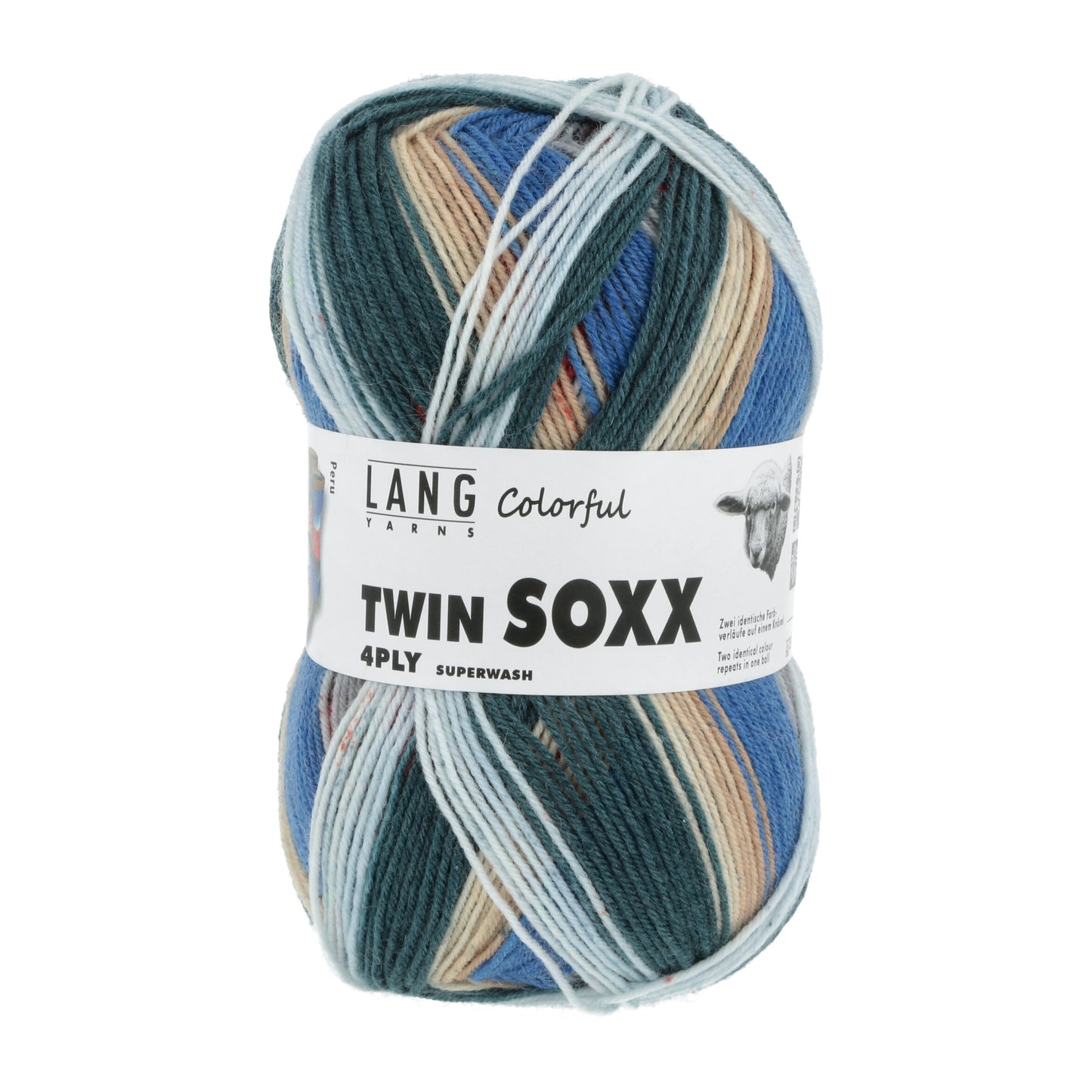 Lang Yarns Twin Soxx 4PLY Peru (315) mezgimo siūlai