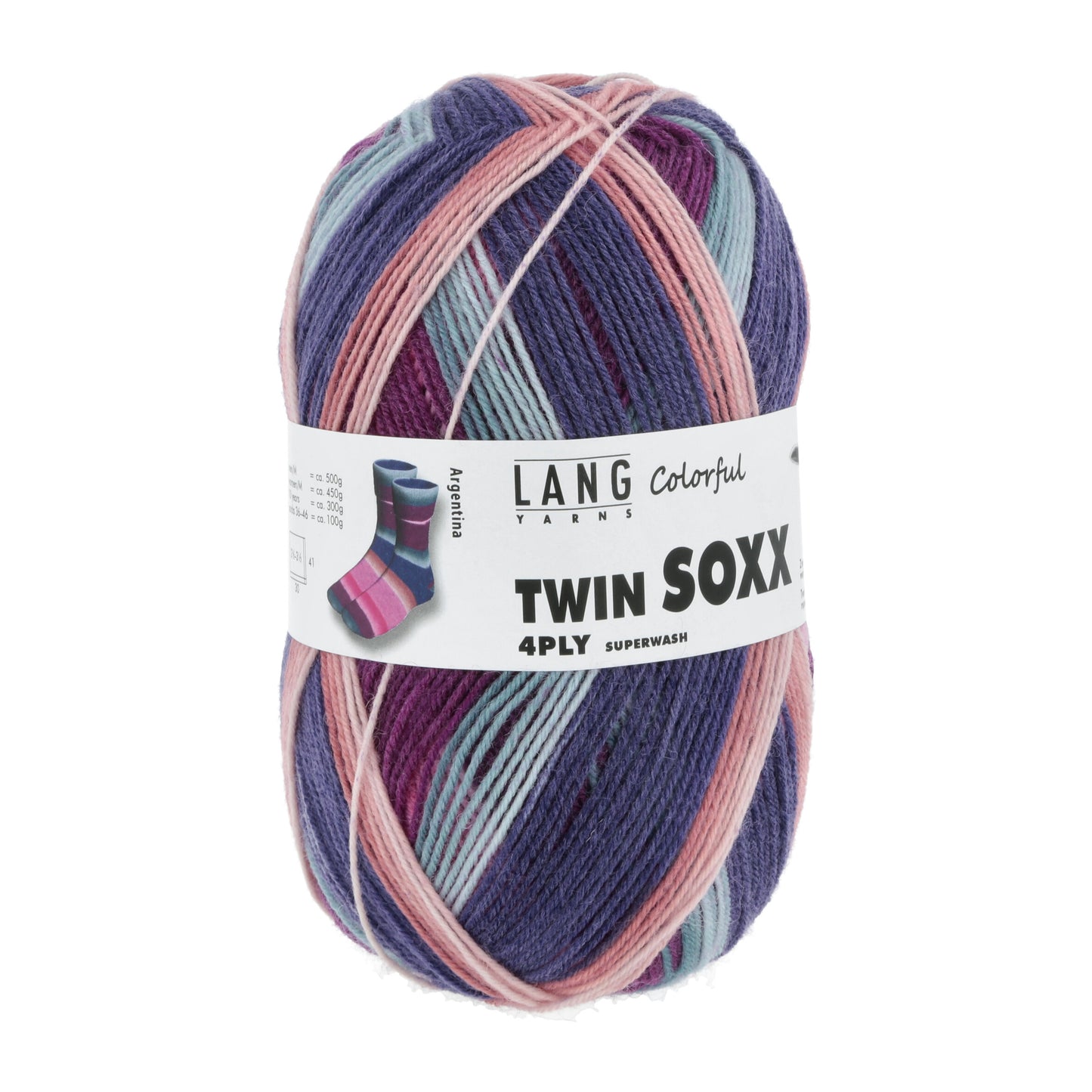 Lang Yarns Twin Soxx 4PLY Argentina (320) mezgimo siūlai