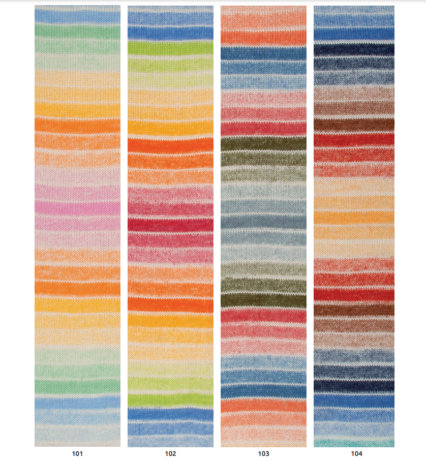 Katia Fair Cotton Infinity (101) mezgimo siūlai