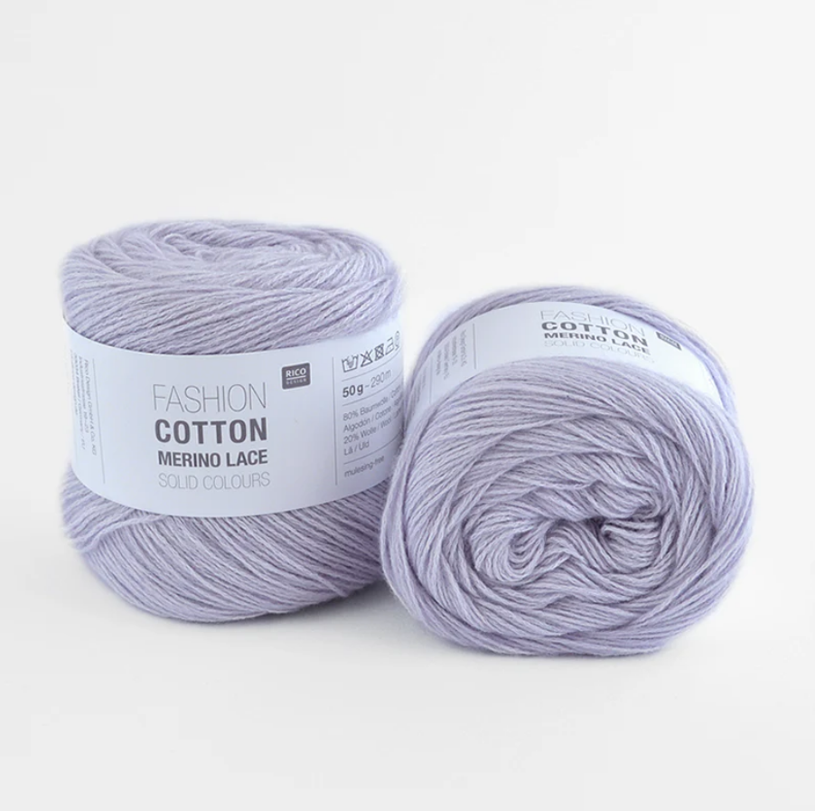 Rico Fashion Cotton Merino Lace (4) mezgimo siūlai