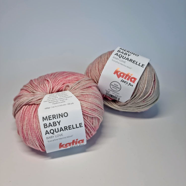 Katia MERINO BABY AQUARELLE (356) mezgimo siūlai