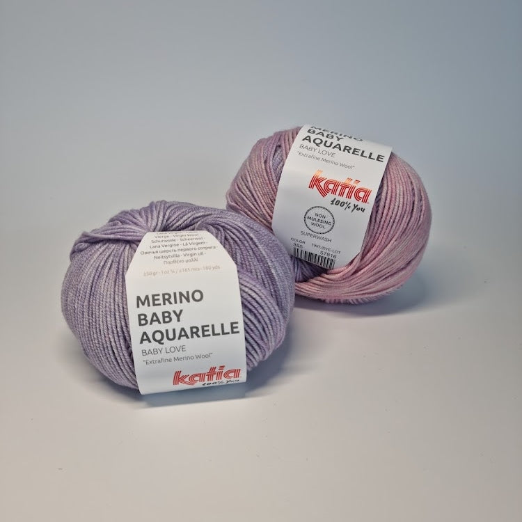 Katia MERINO BABY AQUARELLE (355) mezgimo siūlai