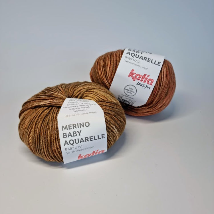 Katia MERINO BABY AQUARELLE (351) mezgimo siūlai