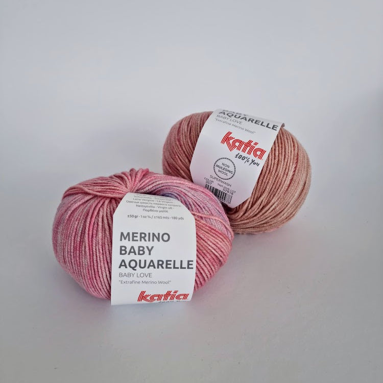 Katia MERINO BABY AQUARELLE (357) mezgimo siūlai