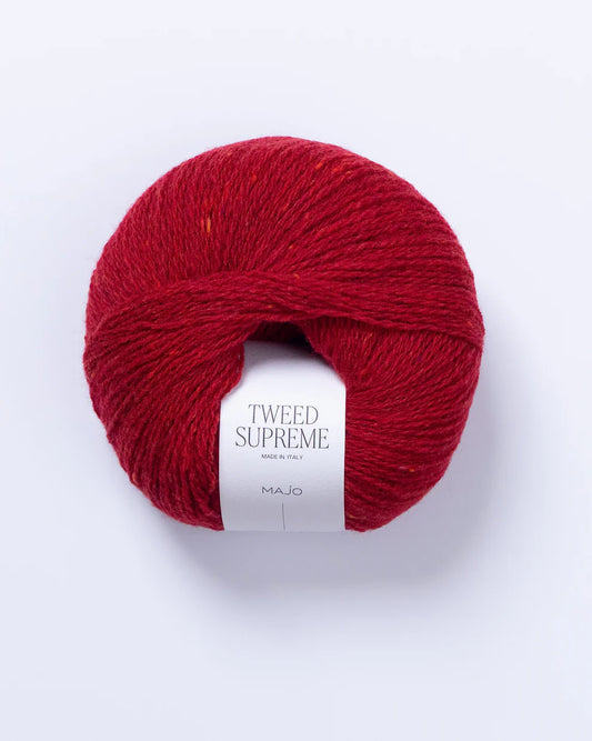 Majo Tweed Supreme (903) "Rubinas" mezgimo siūlai