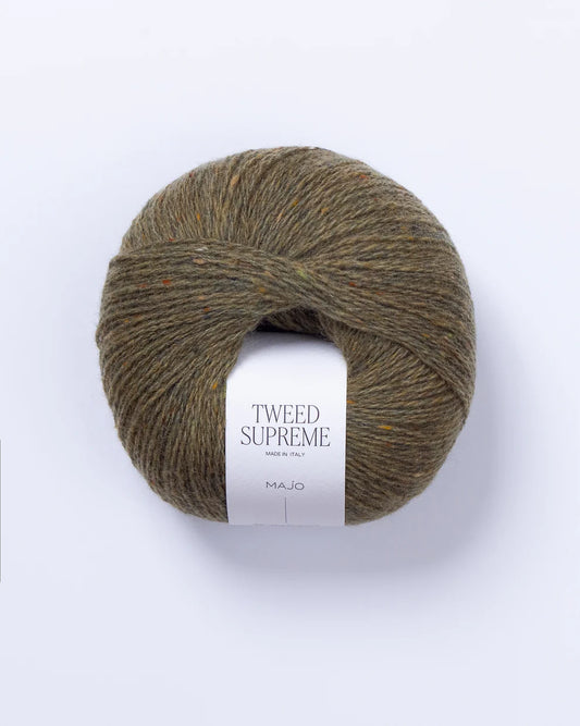 Majo Tweed Supreme (705) "Avokadas" spalvos mezgimo siūlai