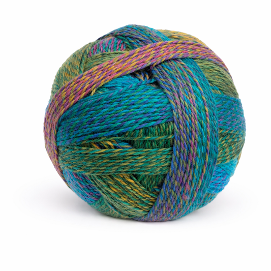 Schoppel Wolle Zauberball Crazy (2404) "Gilus vanduo" mezgimo siūlai