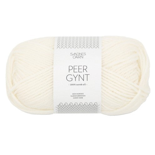 Sadnes Garn Peer Gynt (1002)  mezgimo siūlai