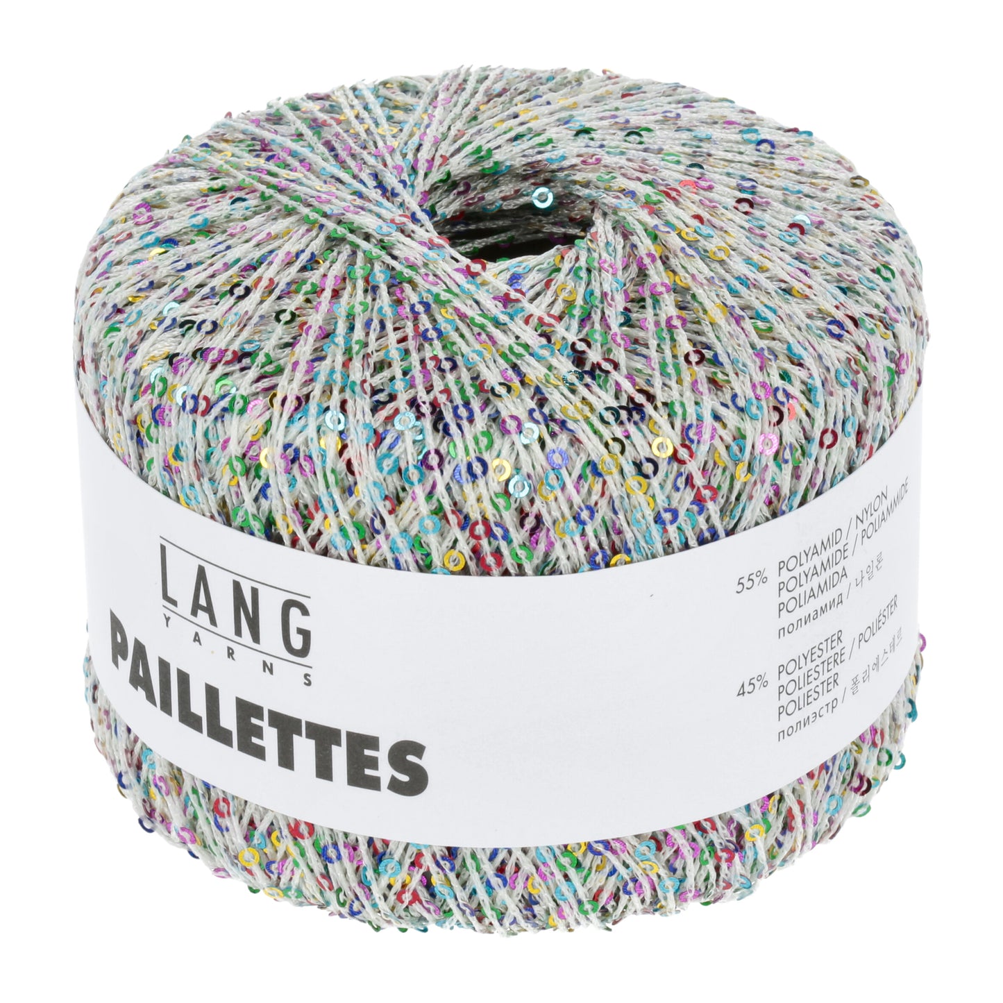 Lang Yarns Paillettes (101) mezgimo siūlai