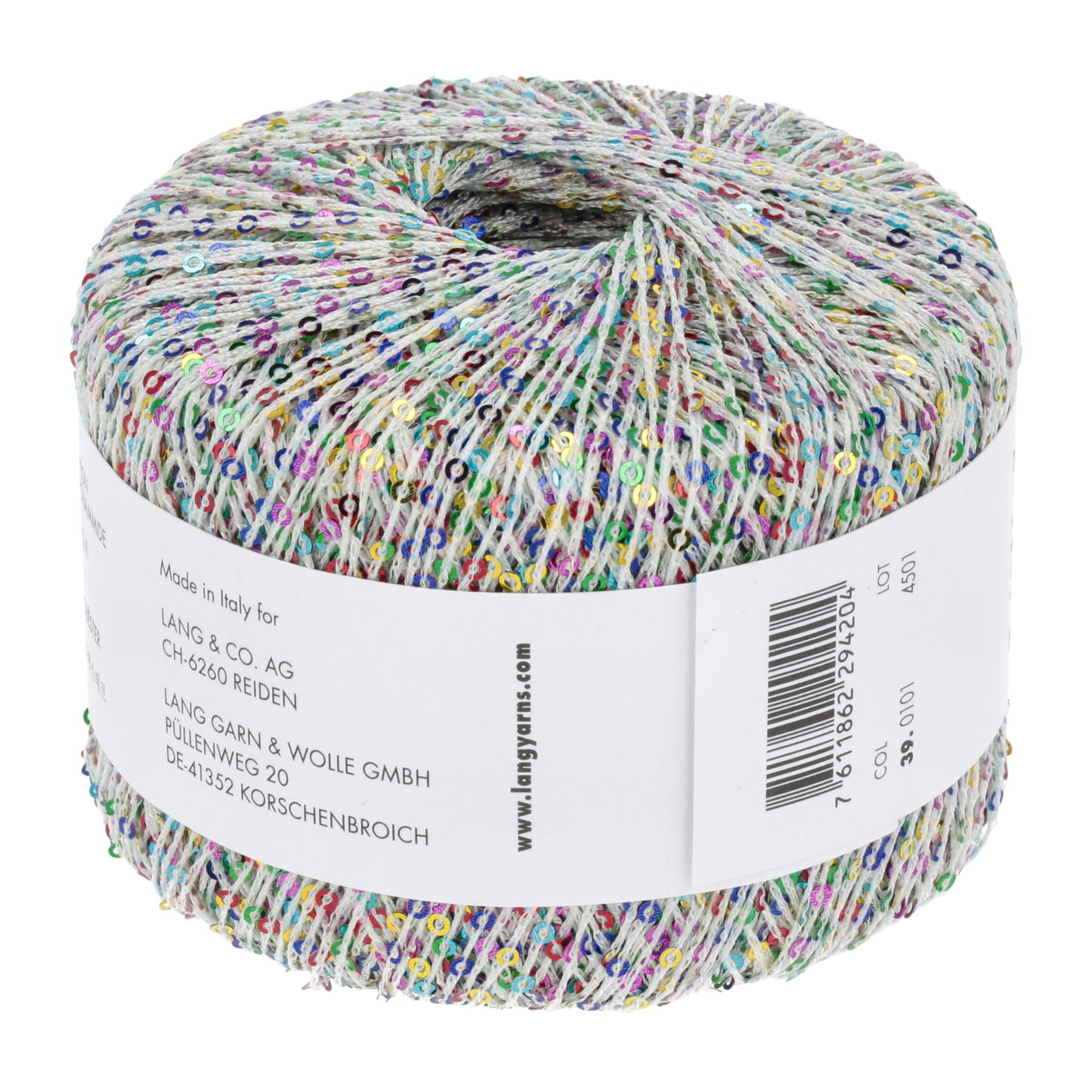 Lang Yarns Paillettes (101) mezgimo siūlai