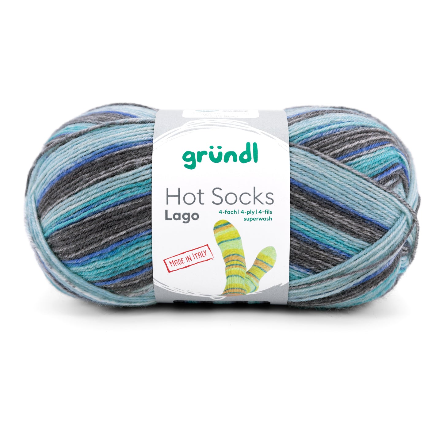 Gruendl Hot Socks Lago 4-ply (4) mezgimo siūlai