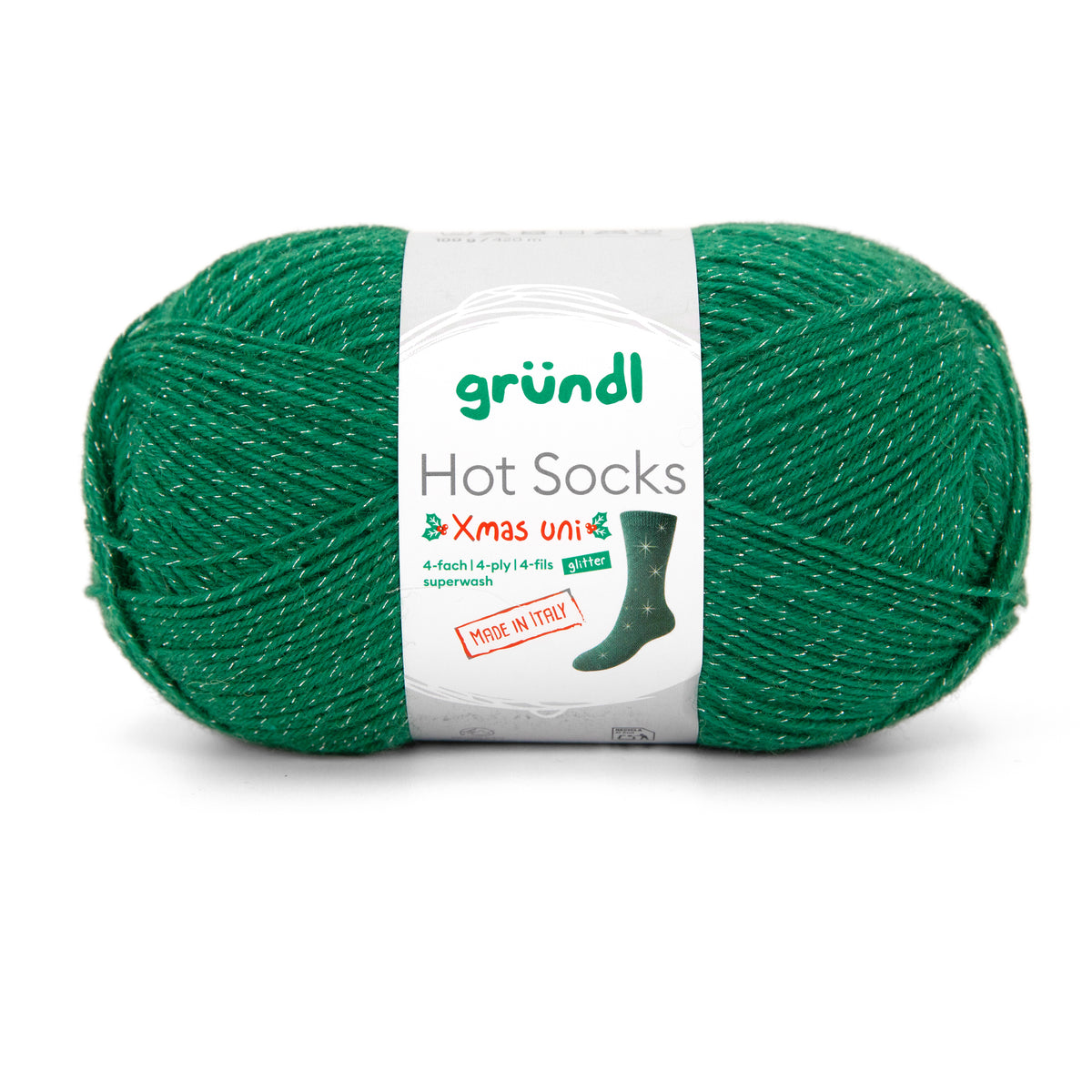 Gruendl Hot Socks kalėdiniai blizgūs (6499_1) mezgimo siūlai