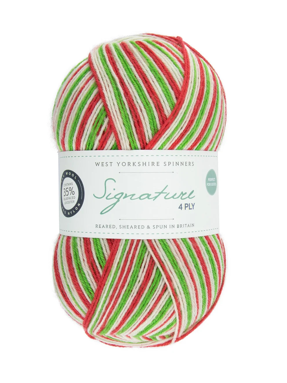 West Yorkshire Spinners „Signature 4ply“ kalėdiniai kojinių siūlai