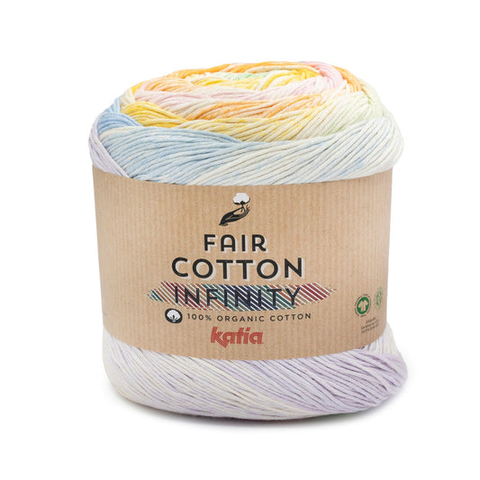 Katia Fair Cotton Infinity (101) mezgimo siūlai